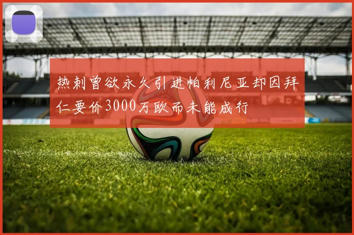 热刺曾欲永久引进帕利尼亚却因拜仁要价3000万欧而未能成行